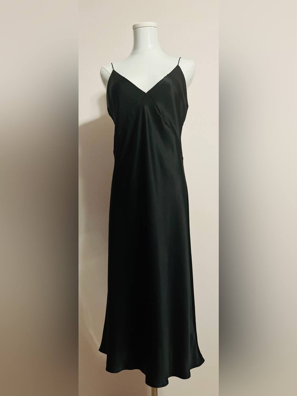 nap Silk Maxi Dress in Black Size Medium NWT